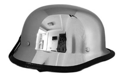 Casque moto NON HOMOLOGUE allemand chrome XL
